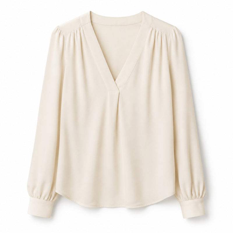 Blouse Élysée – Chemisier fluide à col lavallière au tombé élégant