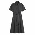 Robe Solférino – Robe midi structurée à taille dessinée