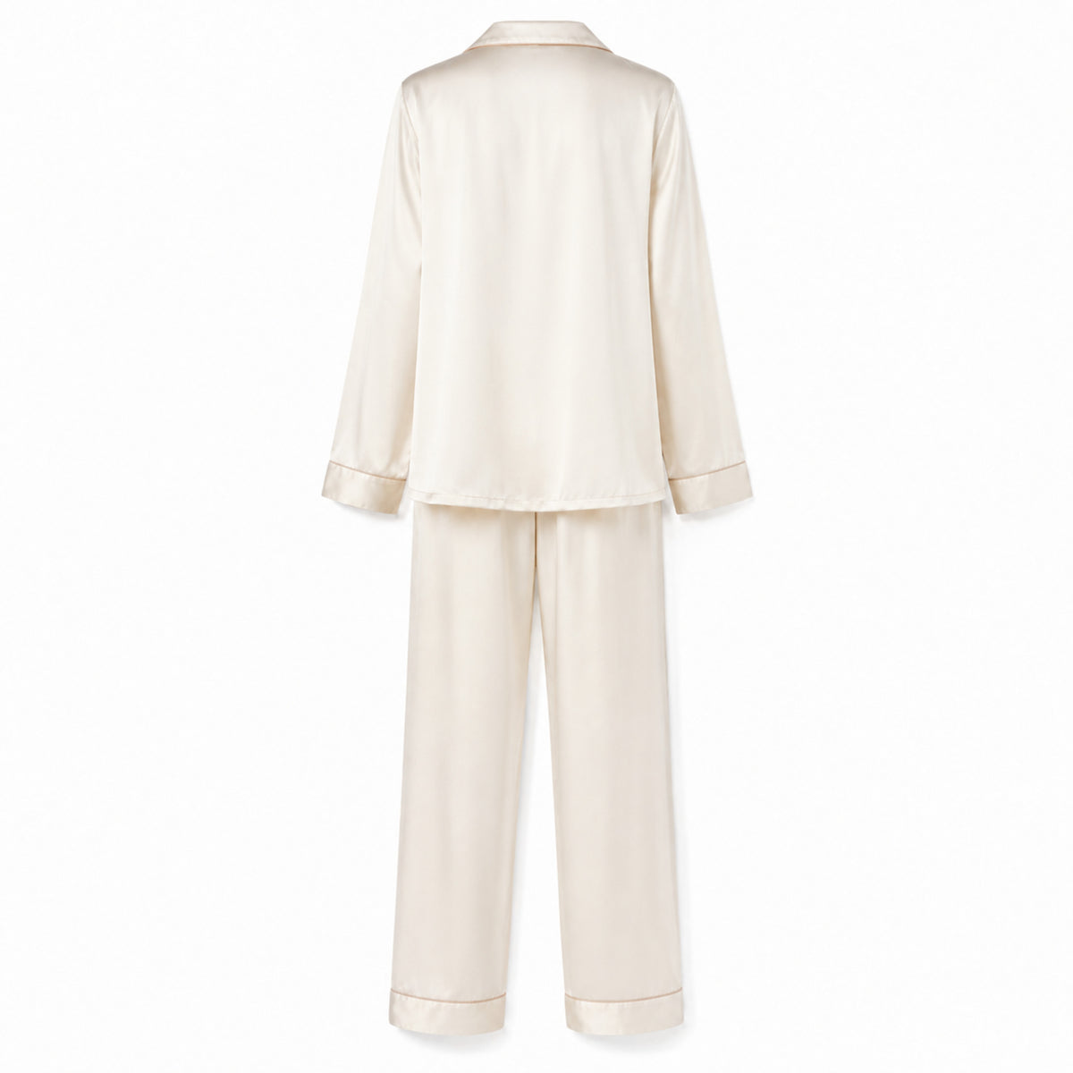 Pyjama Perle – Ensemble de nuit satiné à coupe intemporelle