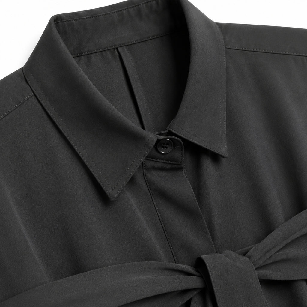Robe Solférino – Robe midi structurée à taille dessinée