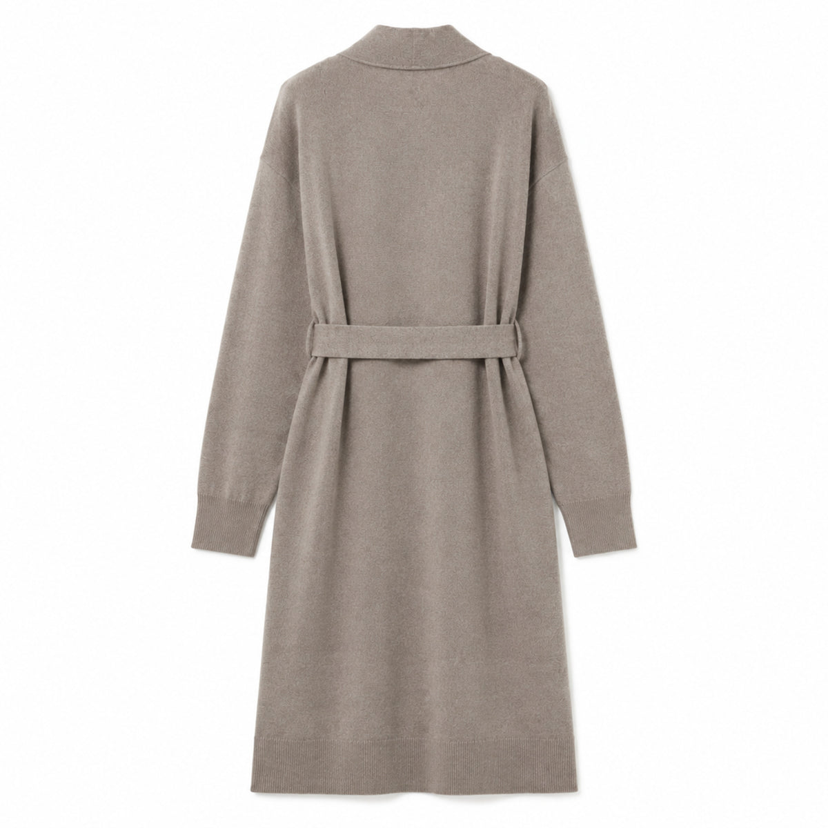 Cardigan Maison – Long gilet d’intérieur ceinturé en maille douce