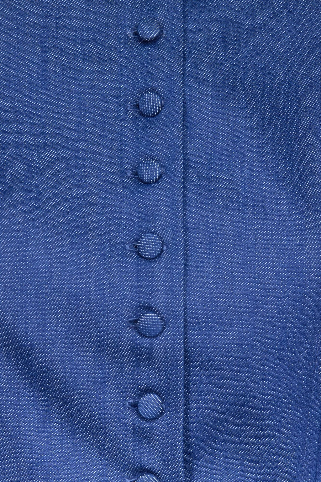Blue denim puff sleeve jacket