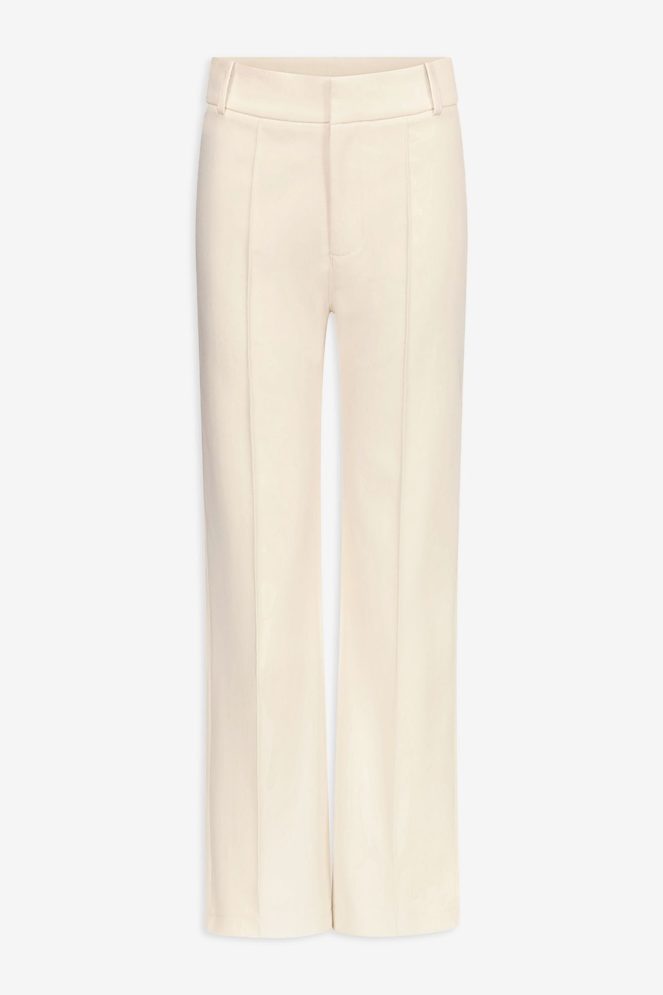Denim ecru straight pants